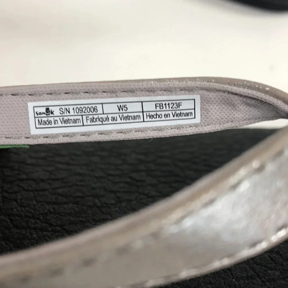 NWT Sanuk Yoga Spree Metallic Flip Flops Size 5 - Picture 4 of 7